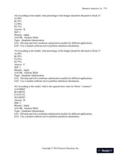 Business Analytics, 2nd Edition Test Bank - Page 16 preview image