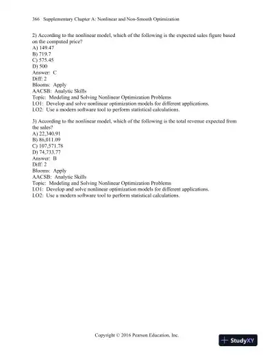 Business Analytics, 2nd Edition Test Bank - Page 3 preview image