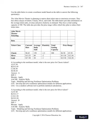 Business Analytics, 2nd Edition Test Bank - Page 4 preview image