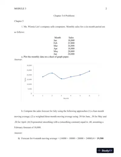 Forecasting and Production Planning Module 3 - Page 3 preview image