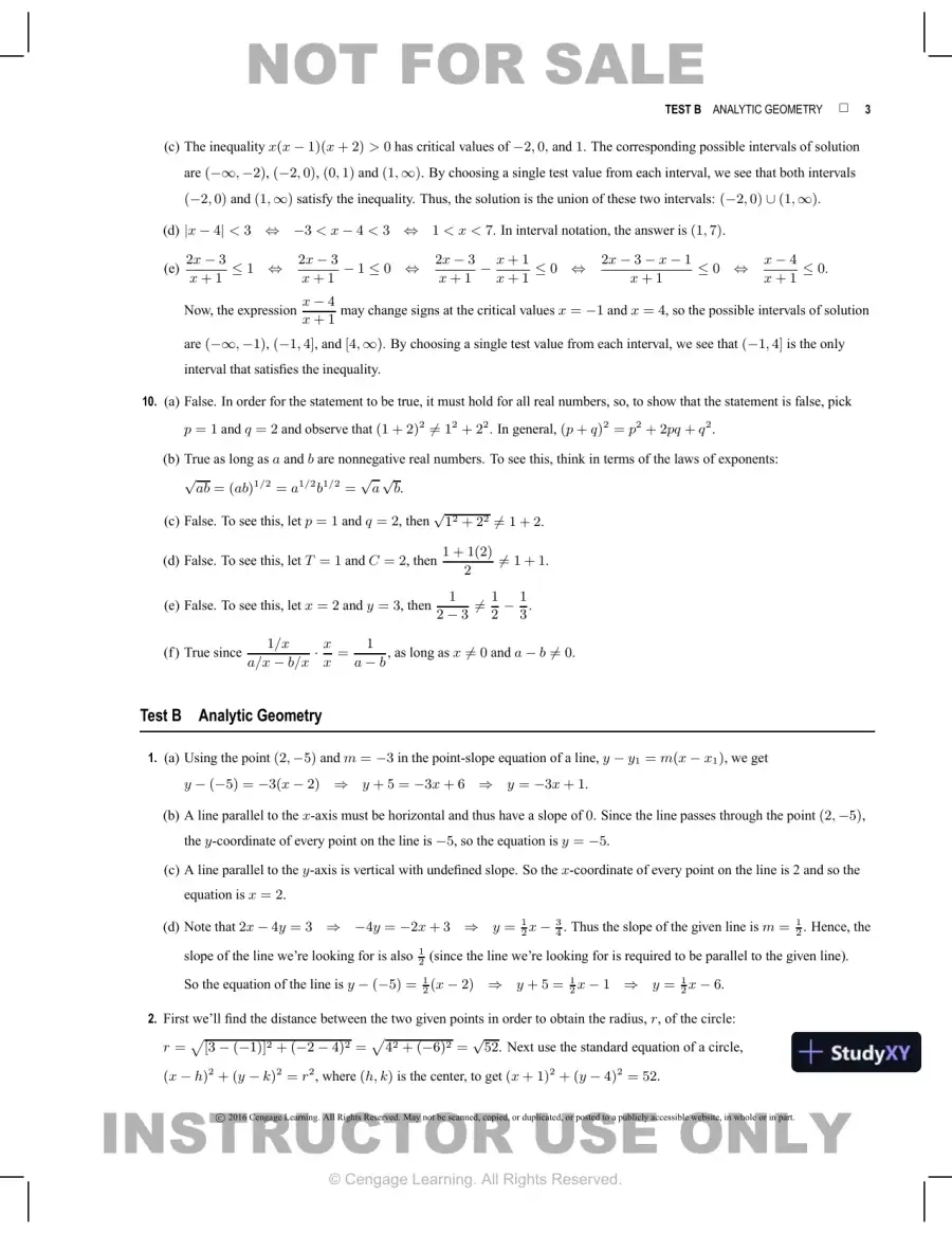 Test Bank for Biocalculus: Calculus for Life Sciences, 1st Edition, page 4