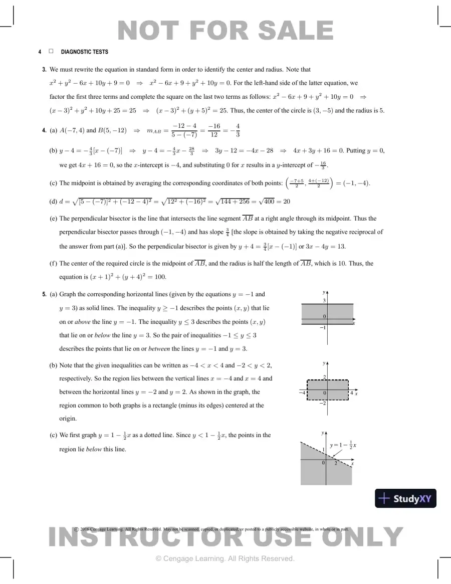 Test Bank for Biocalculus: Calculus for Life Sciences, 1st Edition, page 5