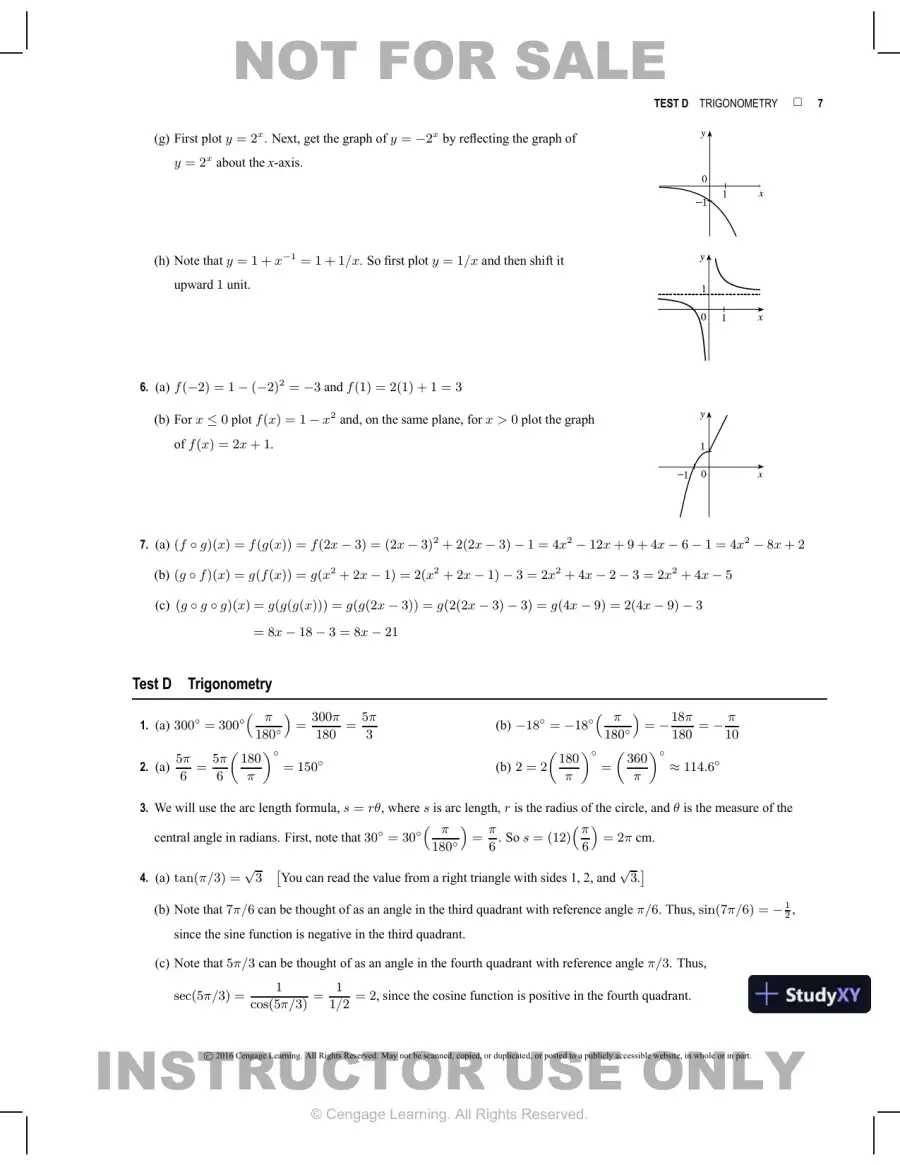 Test Bank for Biocalculus: Calculus for Life Sciences, 1st Edition, page 8