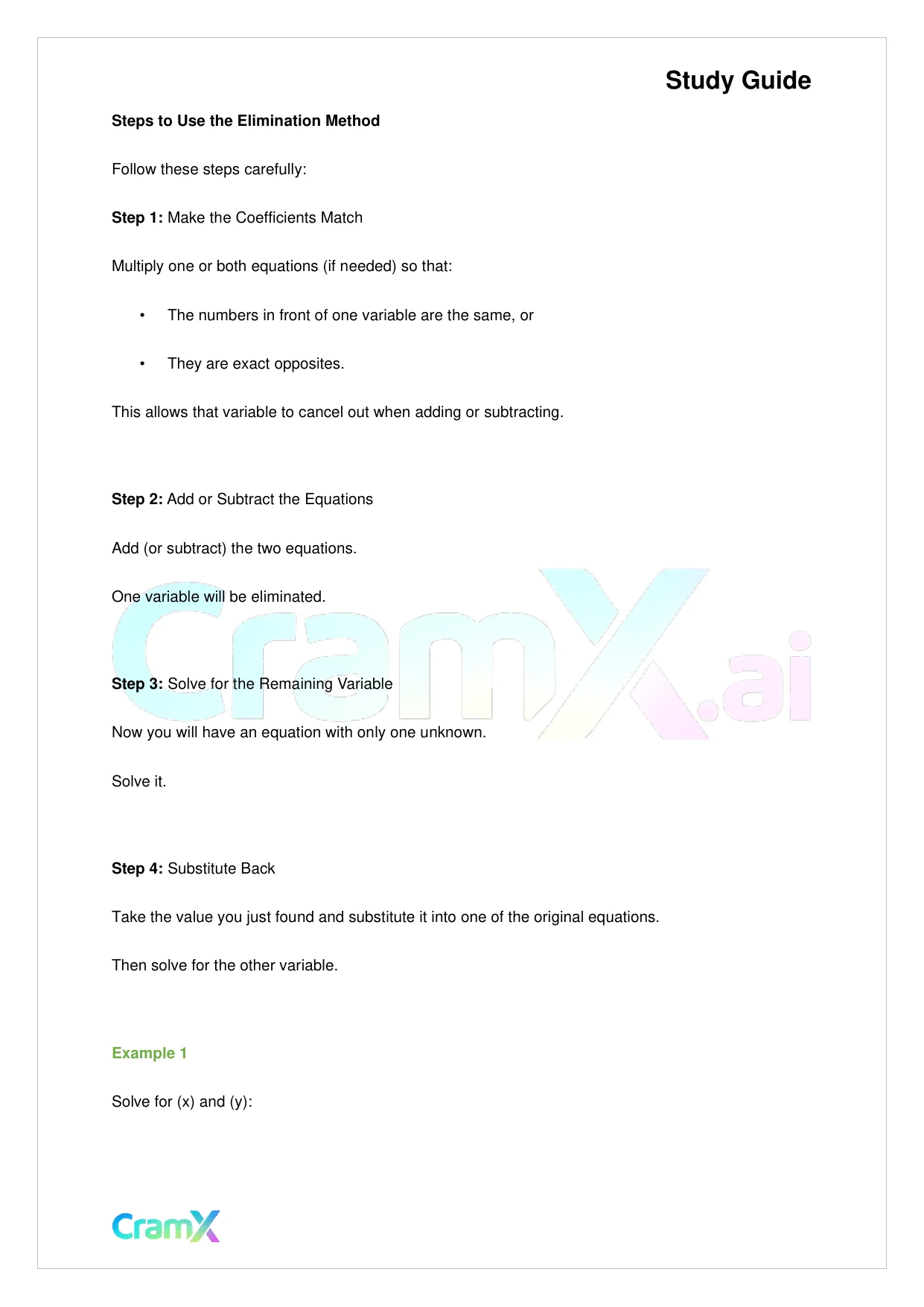 Algebra I – Equations with Two Variables - Page 2 preview image
