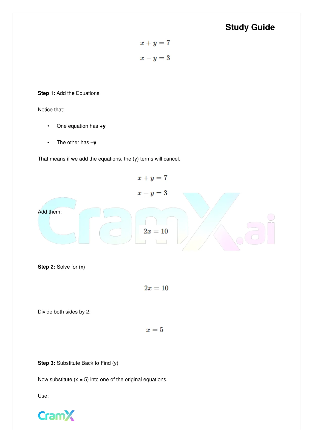 Algebra I – Equations with Two Variables - Page 3 preview image