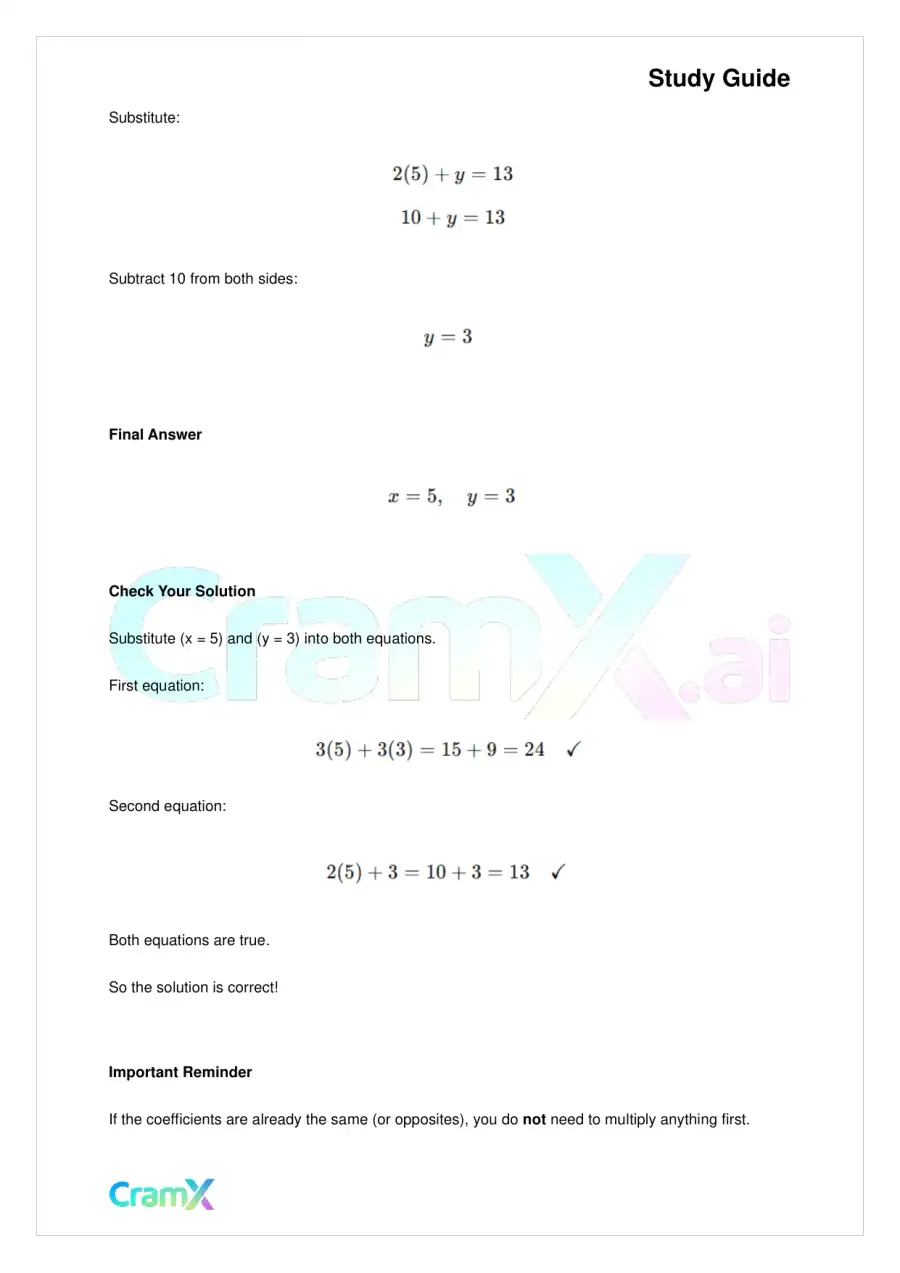 Algebra I – Equations with Two Variables, page 7
