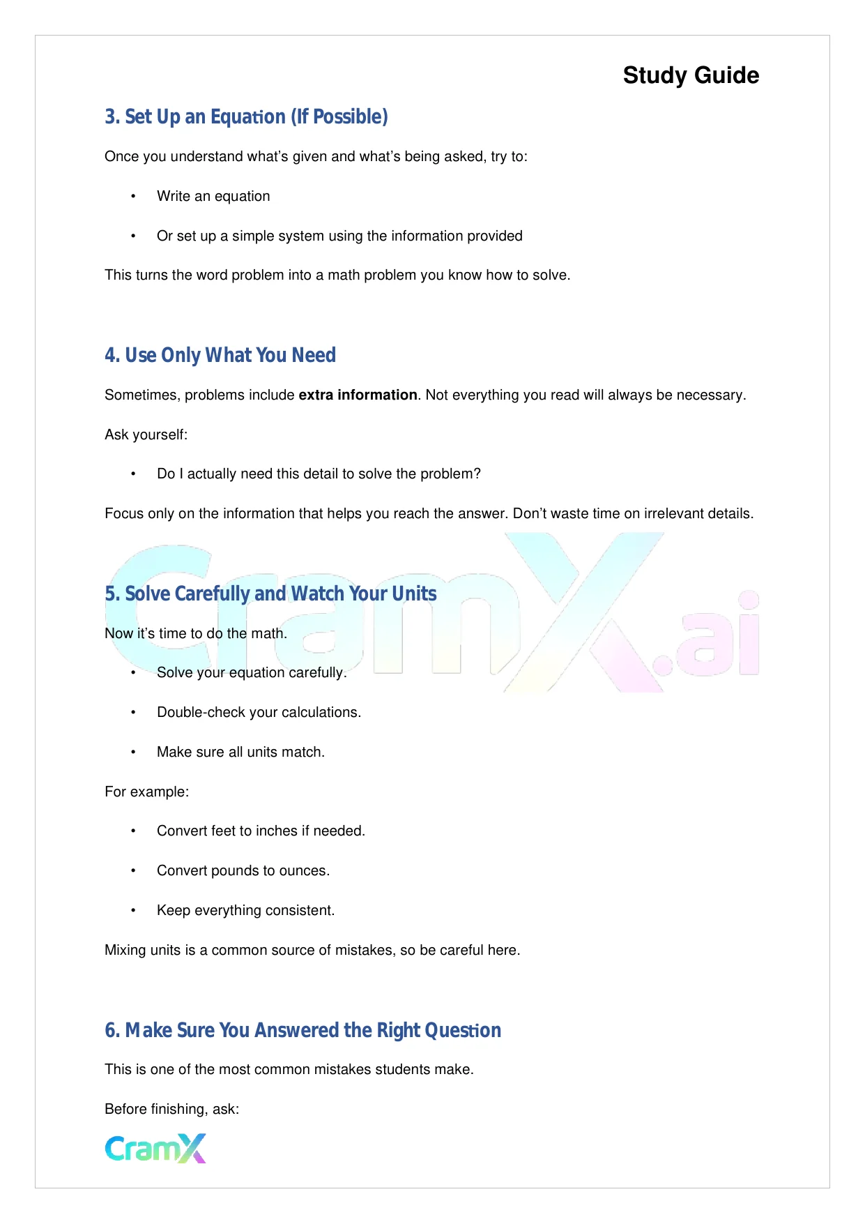 Algebra I – Word Problems - Page 2 preview image
