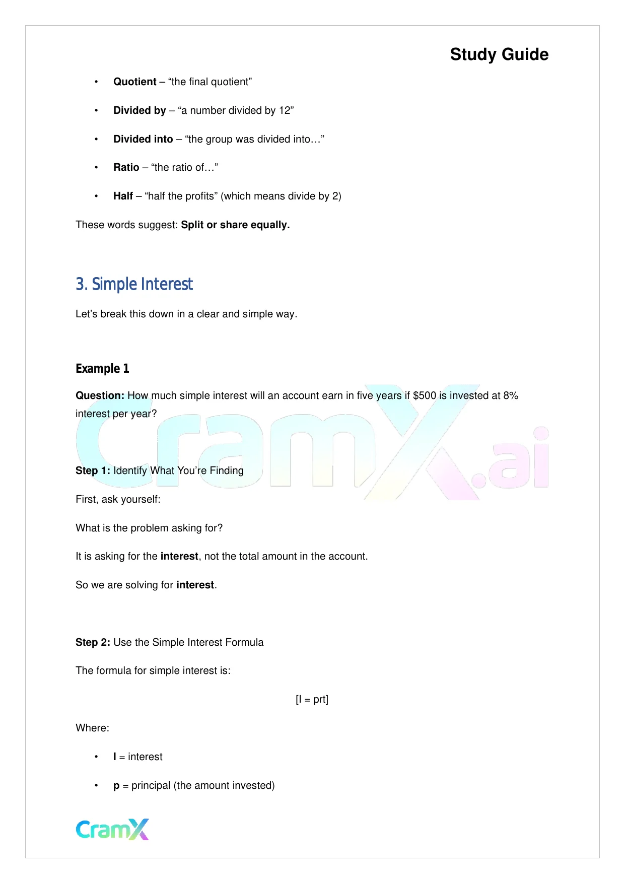 Algebra I – Word Problems - Page 5 preview image