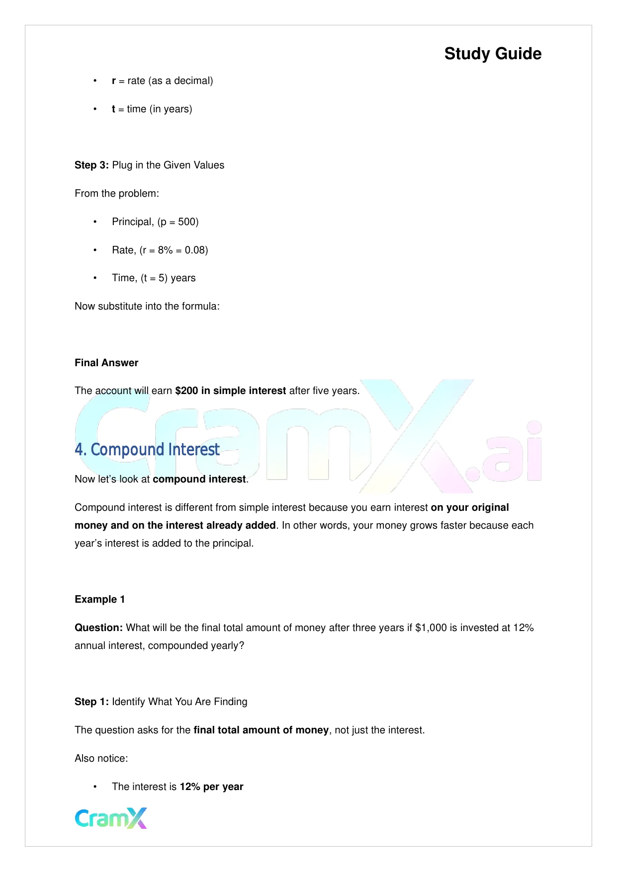 Algebra I – Word Problems - Page 6 preview image