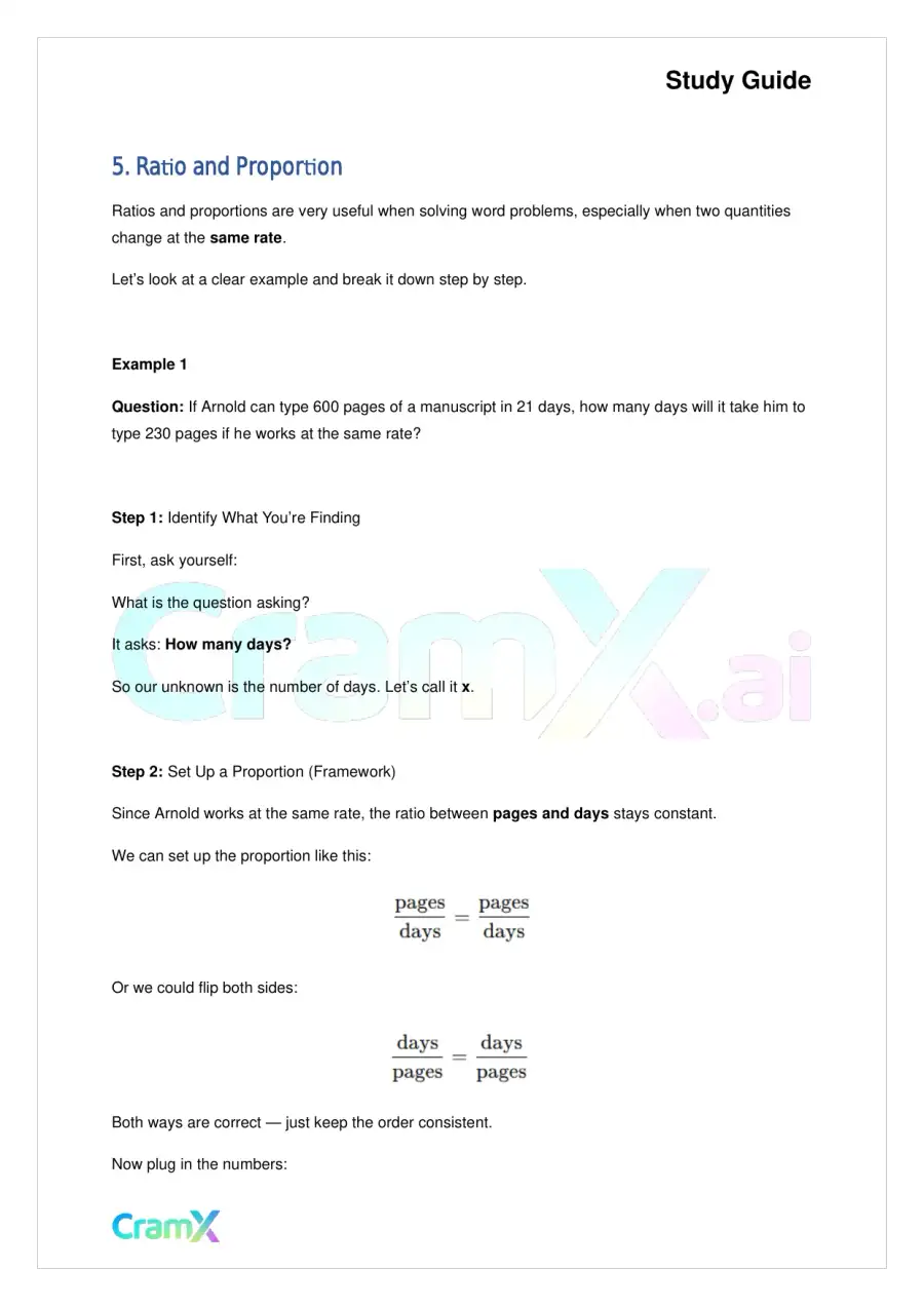 Algebra I – Word Problems, page 9