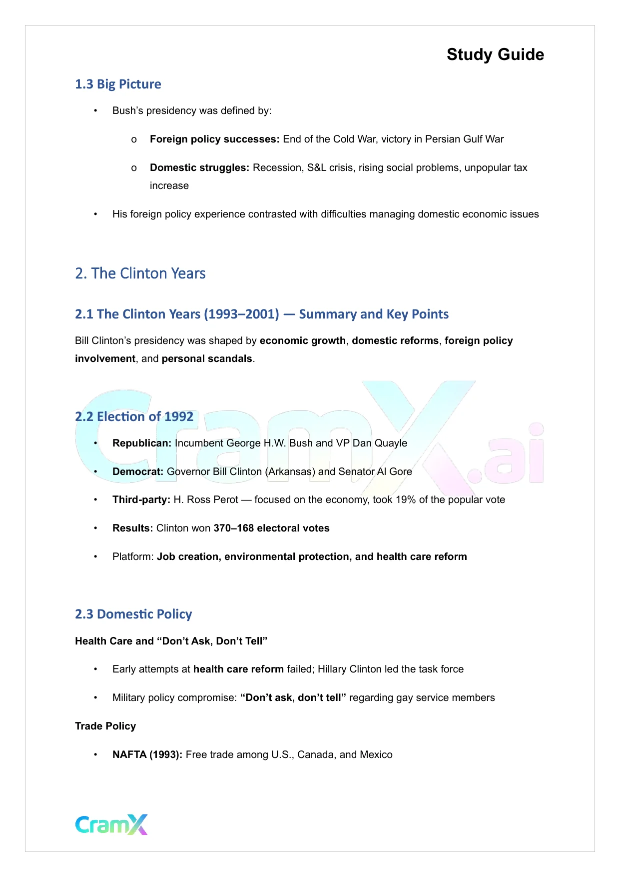 U.S. History II - The United States Since 1980 - Page 3 preview image