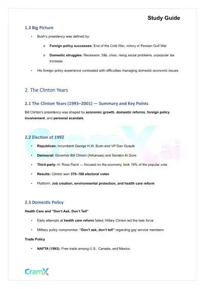 U.S. History II - The United States Since 1980 - Page 3 preview image