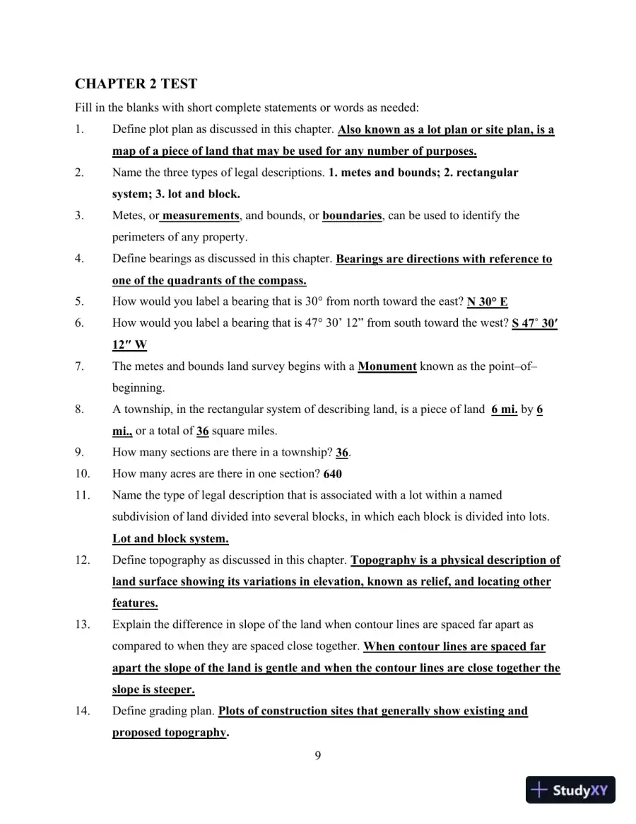 Print Reading for Architecture and Construction Technology 3rd Edition Solution Manual, page 10