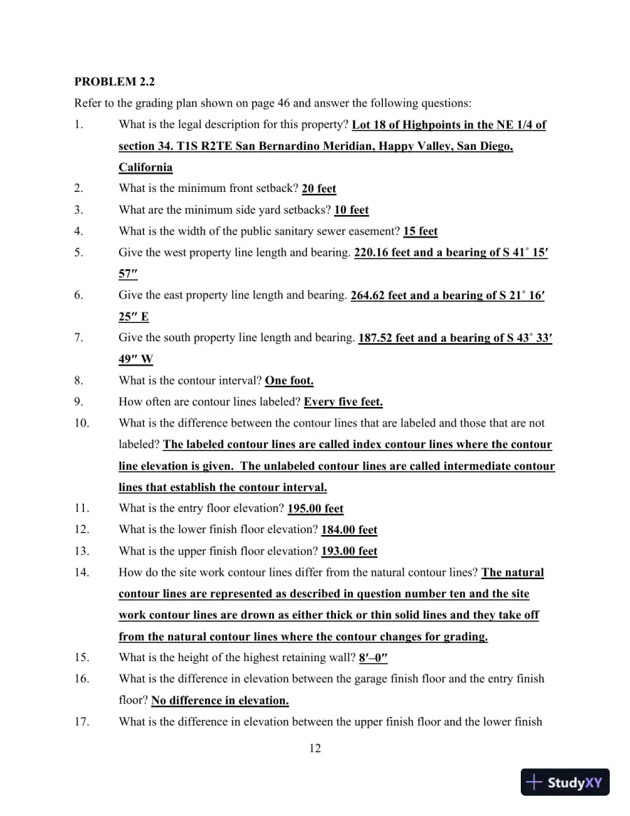 Print Reading for Architecture and Construction Technology 3rd Edition Solution Manual, page 13