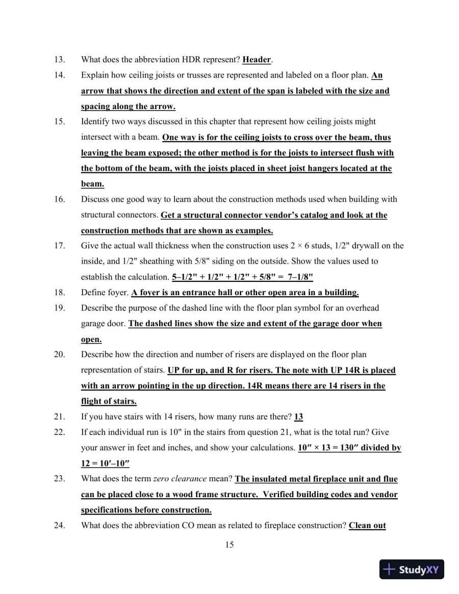 Print Reading for Architecture and Construction Technology 3rd Edition Solution Manual, page 16