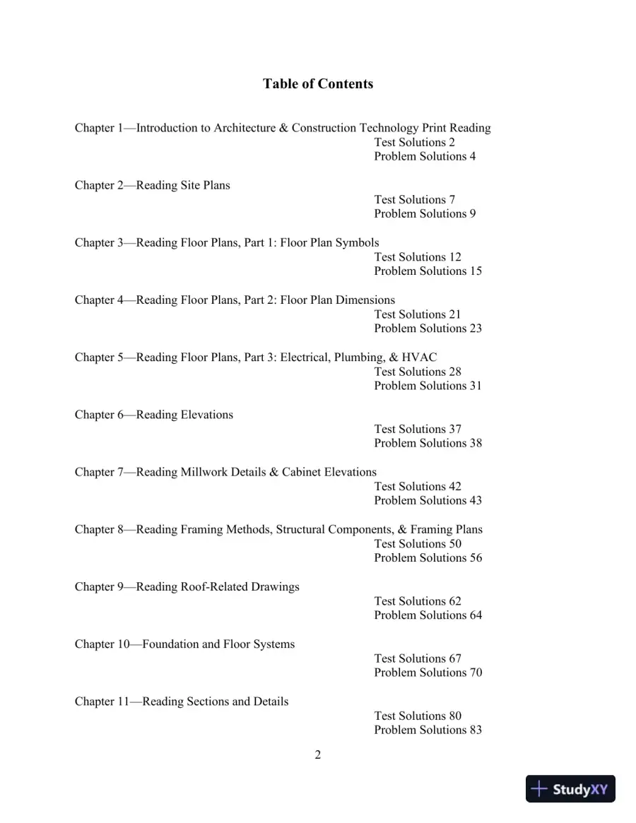 Print Reading for Architecture and Construction Technology 3rd Edition Solution Manual, page 3
