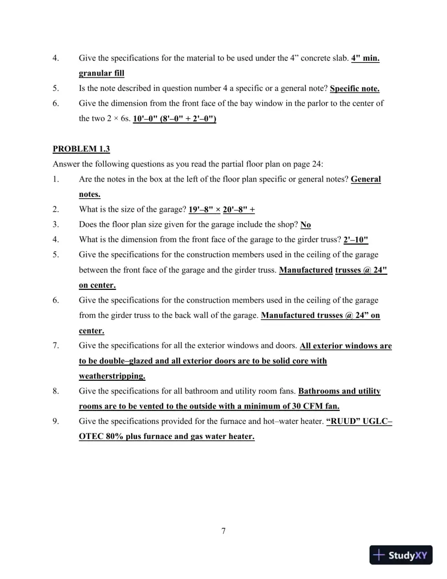 Print Reading for Architecture and Construction Technology 3rd Edition Solution Manual, page 8