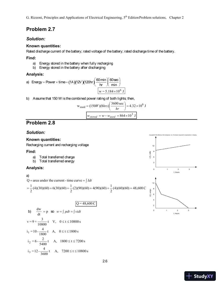 Principles and Applications of Electrical Engineering 5th Edition Solution Manual, page 12