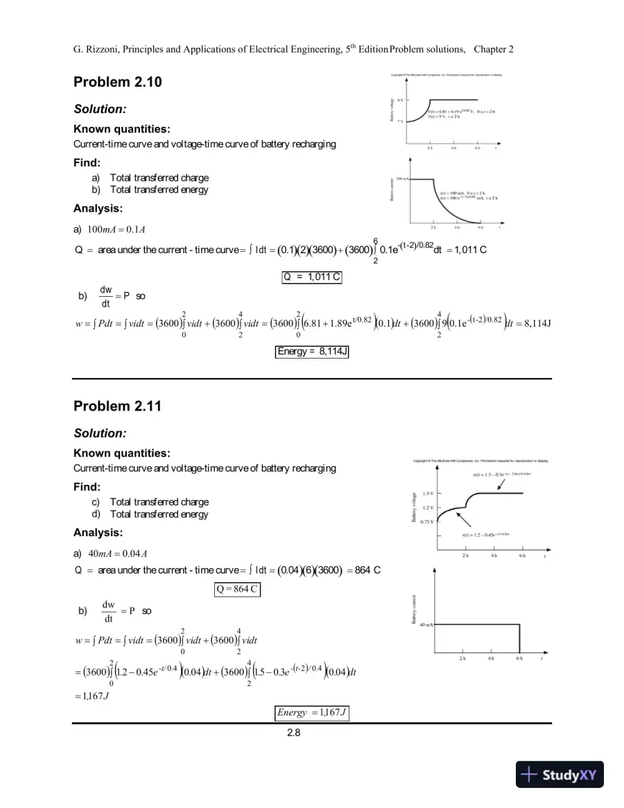 Principles and Applications of Electrical Engineering 5th Edition Solution Manual, page 14