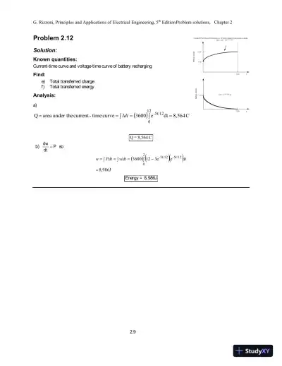 Principles and Applications of Electrical Engineering 5th Edition Solution Manual - Page 15 preview image