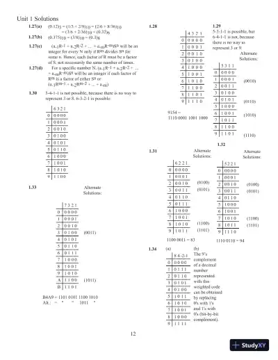 Solution Manual For Fundamentals of Logic Design, 7th Edition - Page 16 preview image