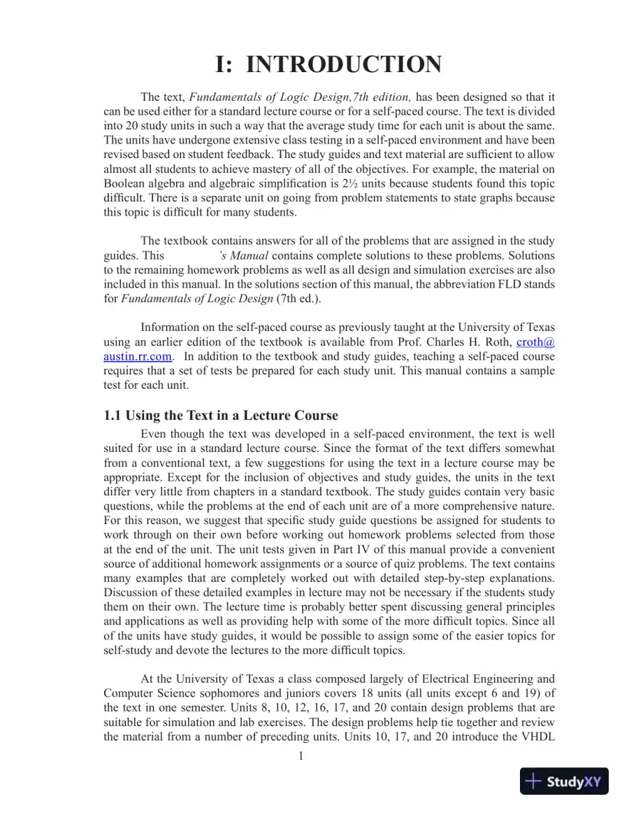 Solution Manual For Fundamentals of Logic Design, 7th Edition, page 5