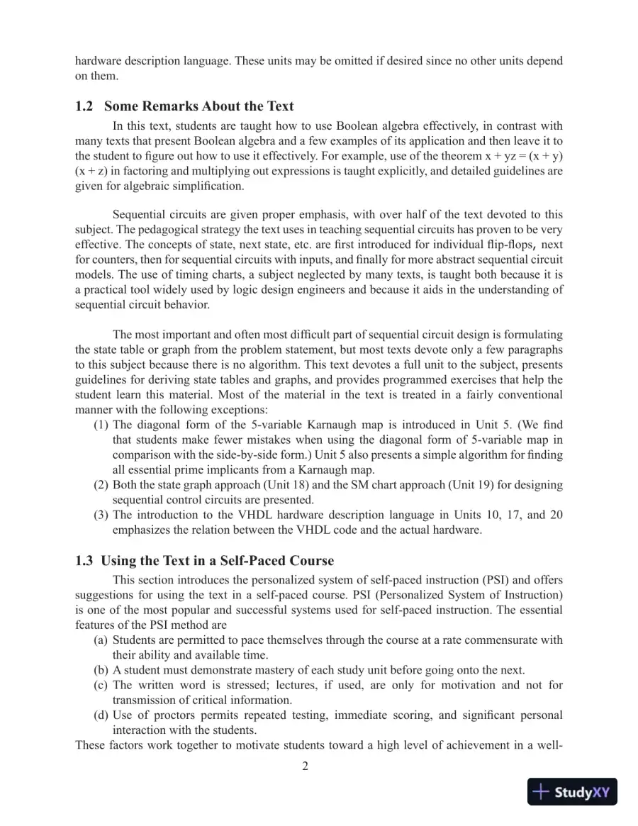 Solution Manual For Fundamentals of Logic Design, 7th Edition, page 6