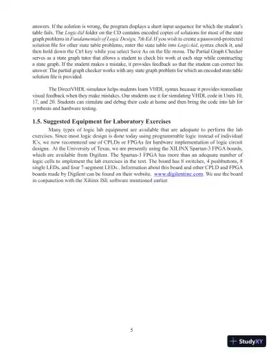 Solution Manual For Fundamentals of Logic Design, 7th Edition - Page 9 preview image