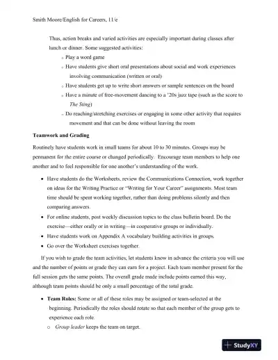 Solution Manual for English for Careers: Business, Professional and Technical, 11th Edition - Page 13 preview image