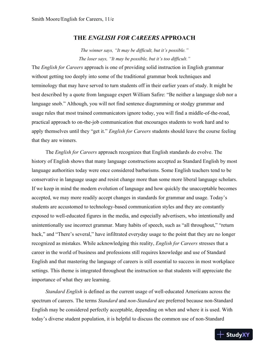 Solution Manual for English for Careers: Business, Professional and Technical, 11th Edition, page 6