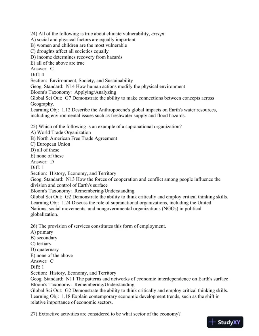 World Regions in Global Context: Peoples, Places, and Environments 6th Edition Test Bank, page 11