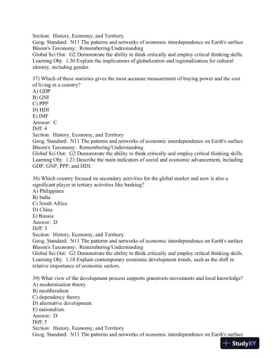 World Regions in Global Context: Peoples, Places, and Environments 6th Edition Test Bank - Page 15 preview image