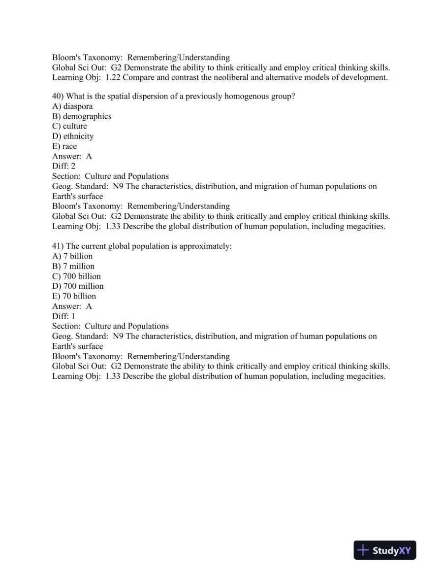 World Regions in Global Context: Peoples, Places, and Environments 6th Edition Test Bank, page 16