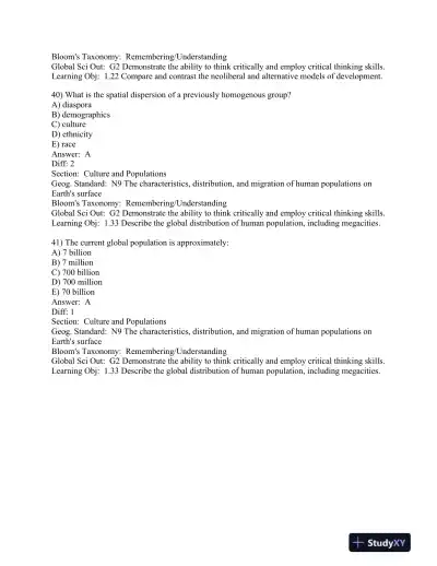 World Regions in Global Context: Peoples, Places, and Environments 6th Edition Test Bank - Page 16 preview image