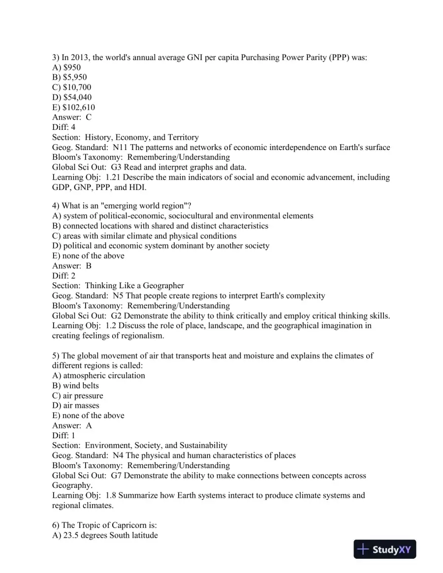 World Regions in Global Context: Peoples, Places, and Environments 6th Edition Test Bank, page 3