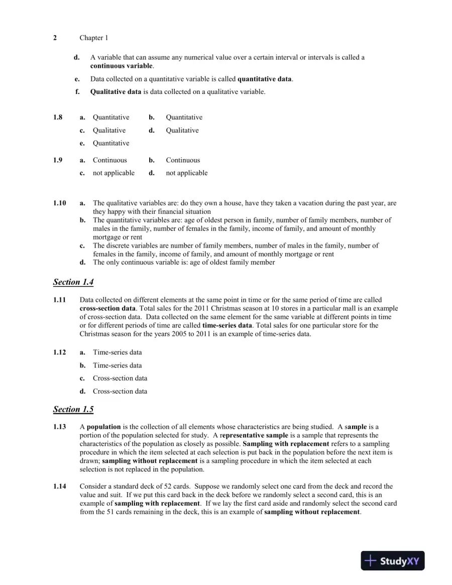 Solution Manual for Introductory Statistics, 9th Edition, page 3
