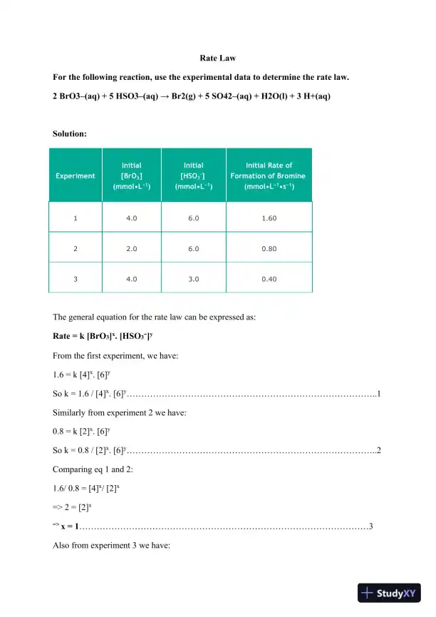Rate Law - Page 1 preview image