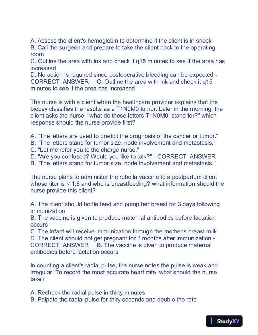 HESI PN Pediatrics Practice Exam With Answers (225 Solved Questions), page 14