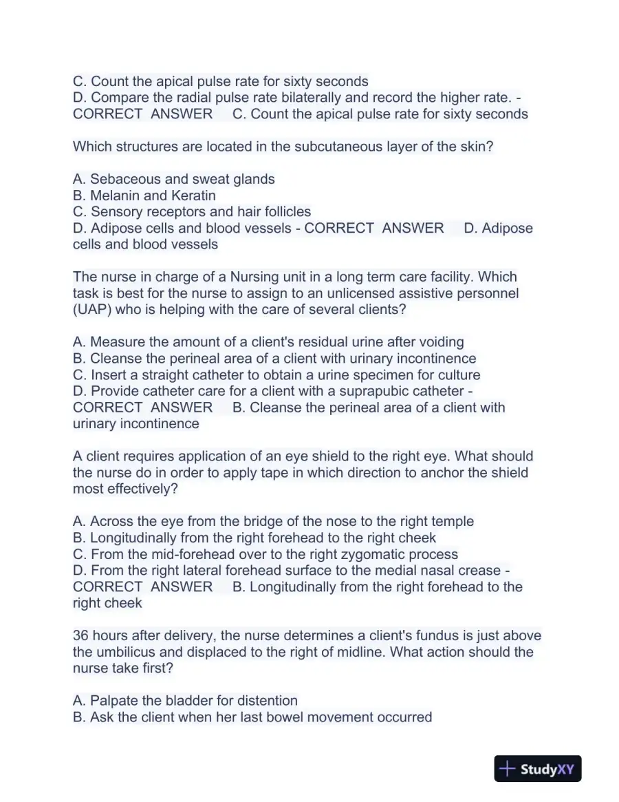 HESI PN Pediatrics Practice Exam With Answers (225 Solved Questions), page 15
