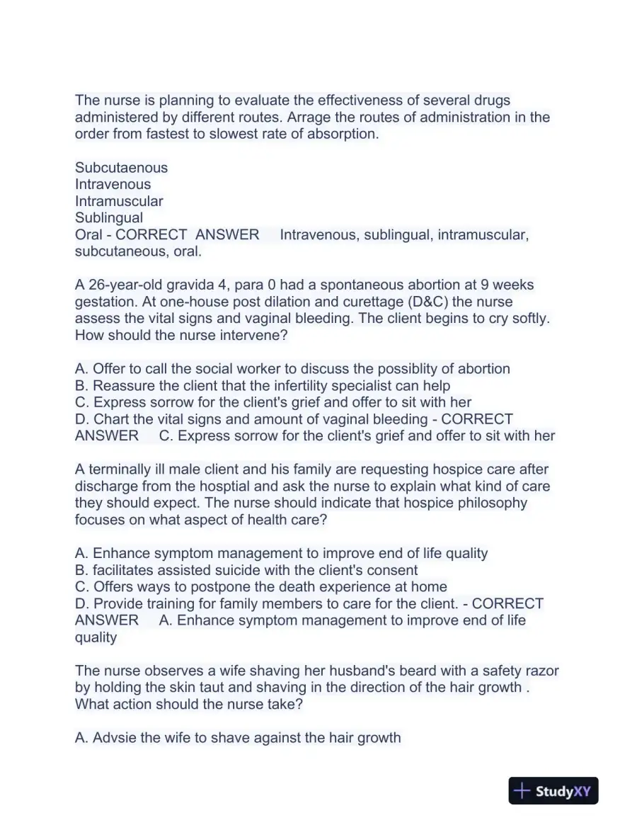 HESI PN Pediatrics Practice Exam With Answers (225 Solved Questions), page 6