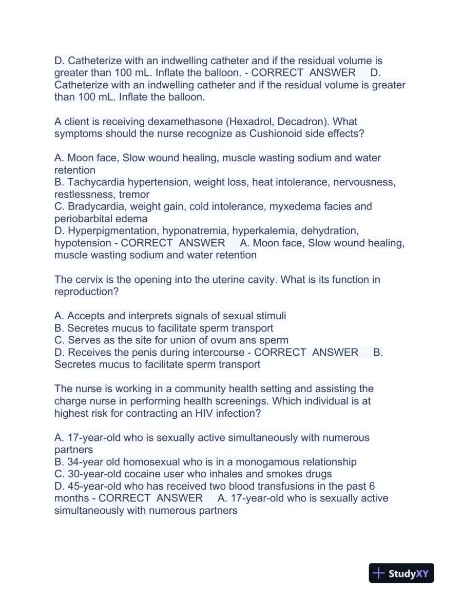 HESI PN Pediatrics Practice Exam With Answers (225 Solved Questions), page 8