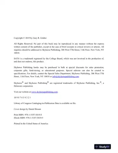 Gruber�s Complete SAT Guide 2019-2020 (2019) - Page 10 preview image