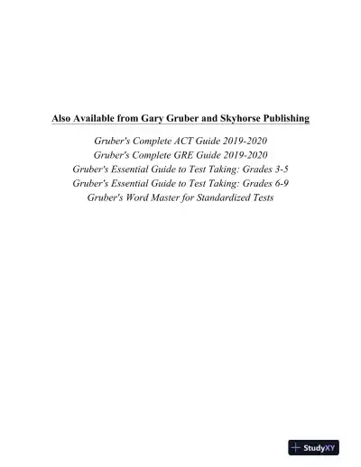 Gruber�s Complete SAT Guide 2019-2020 (2019) - Page 8 preview image