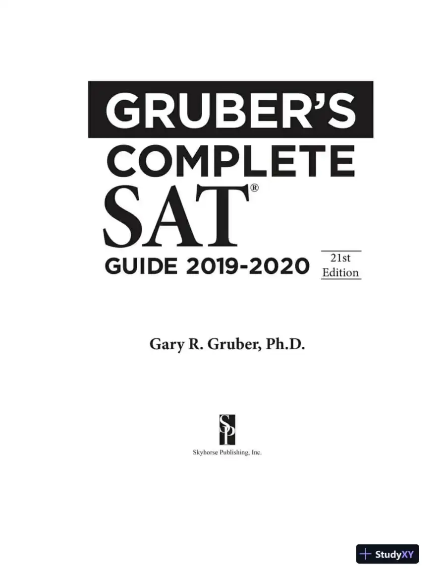Gruber�s Complete SAT Guide 2019-2020 (2019), page 9