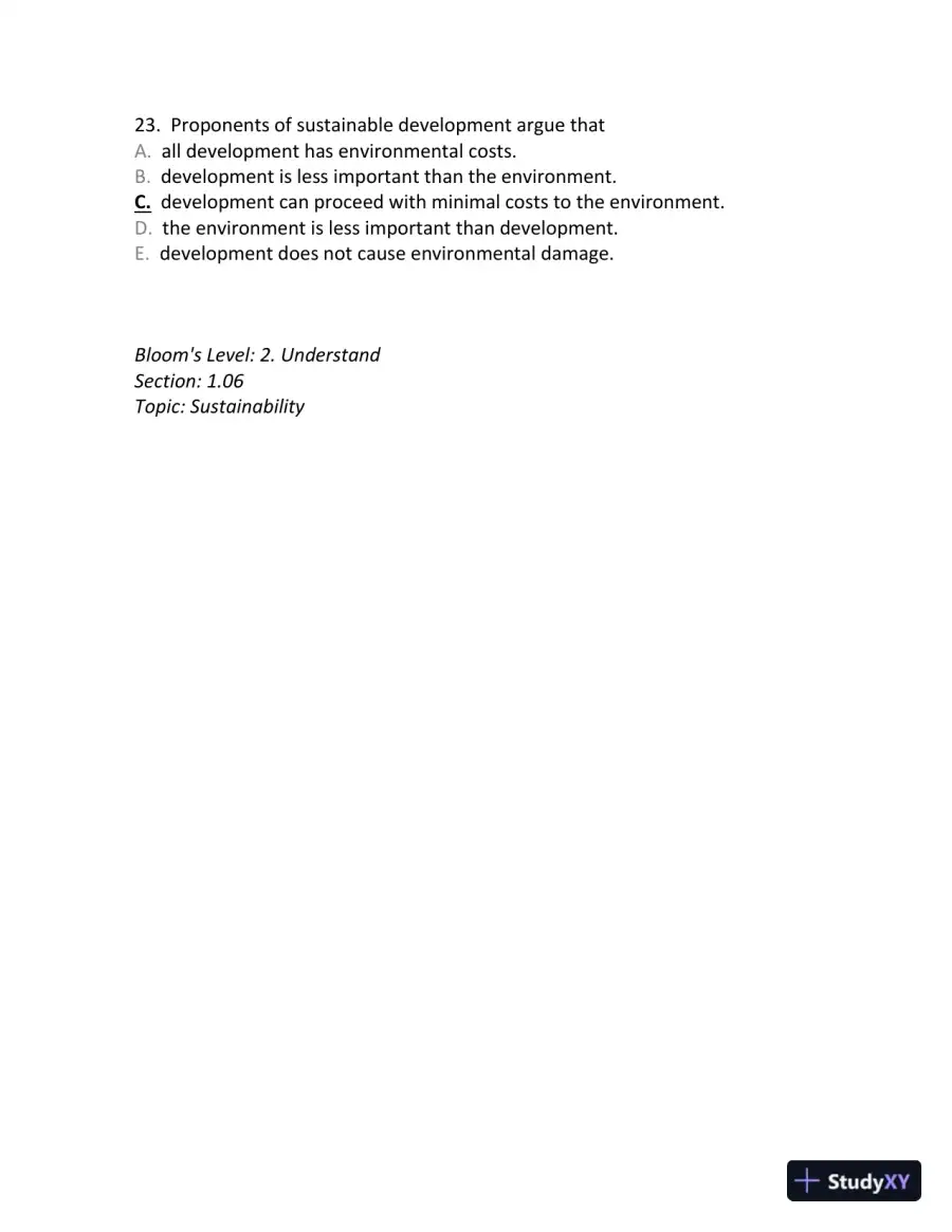 Principles of Environmental Science: Inquiry and Applications, 6th Edition Test Bank, page 16