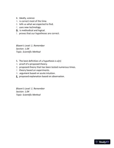 Principles of Environmental Science: Inquiry and Applications, 6th Edition Test Bank - Page 4 preview image