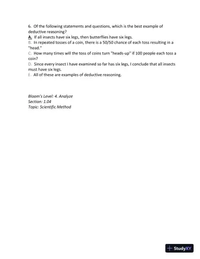 Principles of Environmental Science: Inquiry and Applications, 6th Edition Test Bank - Page 5 preview image