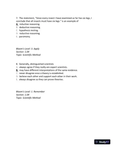 Principles of Environmental Science: Inquiry and Applications, 6th Edition Test Bank - Page 6 preview image