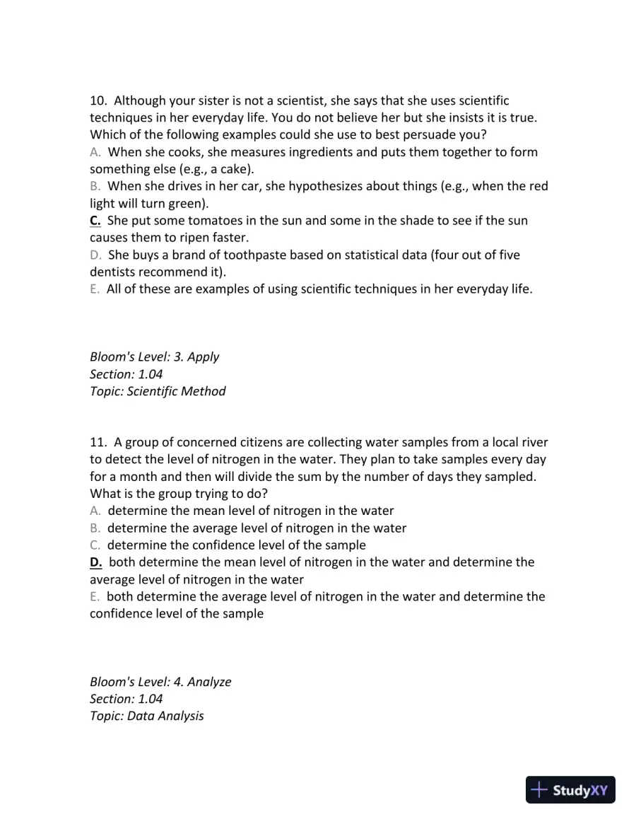 Principles of Environmental Science: Inquiry and Applications, 6th Edition Test Bank, page 8
