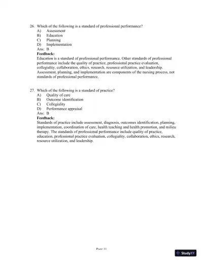 Test Bank for Psychiatric-Mental Health Nursing, 8th Edition (Chapters 1-24) - Page 12 preview image